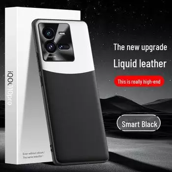 Чехол из жидкой кожи iQOO10pro: Защитный чехол от падения и обрастания, поставка одной частью iQOO10pro оранжевый/белый