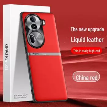 Чехол из жидкой кожи OPPO Reno11: Защитный чехол от падений и обрастания. Цельный дизайн, идеальная посадка. oppoReno11 озеро синий