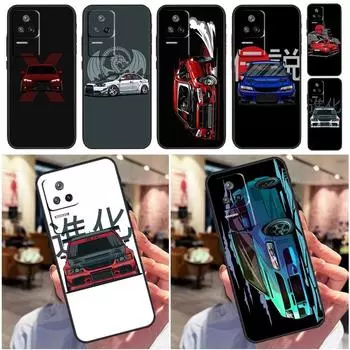 Чехол JDM Car Evo для Xiaomi 12 Lite 11 13 11T 12T Pro 12S Ultra POCO X4 Pro M4 X3 F4 GT F3 M5 Mi 11 Pro