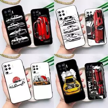 Чехол JDM Car RX7 MX5 для OPPO A54 A74 A94 A52 A72 A83 A91 A93 A15 A16 A5 A9 A31 A53 A53S 2020, задняя крышка OPPO A54 4G