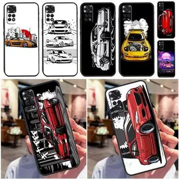 Чехол JDM Car RX7 MX5 для Xiaomi Redmi Note 11 Pro 11S 8 9 12 10 Pro 10S 9S Redmi 9 10 9A 9C 10C задняя крышка Redmi 9A