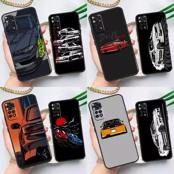 Чехол JDM Drift Car S13 S14 S15 для Xiaomi Redmi Note 12 11 10 9 8 Pro Note 8T 9S 10S 11S Redmi 10 10C 12C 9C Redmi Note 9