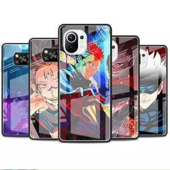 Чехол Jujutsu Kaisen Cool Glass для Xiaomi Poco X3 NFC 11 Lite 11T F3 M3 для Redmi Note 11 10 9 8 Pro 10S 9S 9A 9C Чехол для телефона Xiaomi Poco M3