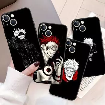 Чехол Jujutsu Kaisen для Apple Iphone 11 13 14 12 Pro Max 7 8 Xr X 6 5 5S Se 2022 13promax Черный силиконовый чехол для телефона iPhone 12 Pro Max