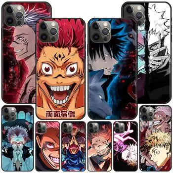 Чехол Jujutsu Kaisen для Iphone 14 11 13 Pro Max 12 Mini Xr 7 8 Plus Se 2020 Xs 6 6s + чехол, черный мягкий чехол для мобильного телефона iPhone 14 Pro Max
