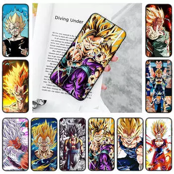 Чехол JW64 Dragon Ball Vegeta Black Sofe для Xiaomi Poco X6 X4 M5 M6 F5 F6 C65 C55 C50 C51 C40 Pro Redmi 14C A3X 13C 12C 11T 10A 9C Note 7 6 8A Plus Redmi Note 10 5G гагат