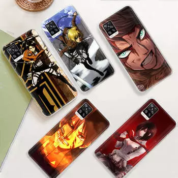 Чехол JW65 Rivaille Attack on Titans для Samsung A04 A14 A23 M33 M53 Realme 10 9 C35 C55 VIVO Y02 X80 Infinix Hot 30 Note 11 Tecno Spark 8P Pro Realme Narzo 50 5g гагат