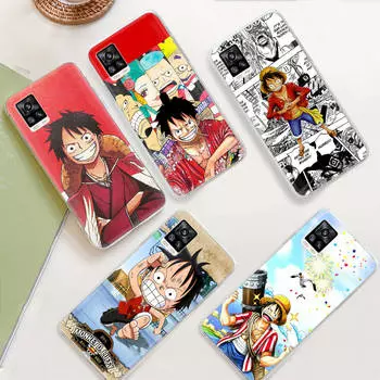 Чехол JW79 One Piece Luffy Monkey для Samsung A04 A14 A23 M33 M53 Realme 10 9 C35 C55 VIVO Y02 X80 Infinix Hot 30 Note 11 Tecno Spark 8P Pro Samsung M52 5G арлекин