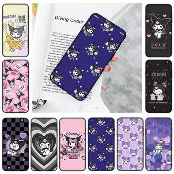 Чехол JZ17 KuromiBlack Sofe для Xiaomi Poco X6 X4 M5 M6 F5 F6 C65 C55 C50 C51 C40 Pro Redmi 14C A3X 13C 12C 11T 10A 9C Note 7 6 8A Plus Xiaomi Poco F3 кожа буйвола