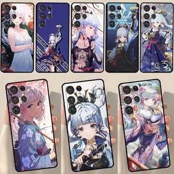 Чехол Kamisato Ayaka Genshin Impact для Samsung Galaxy S23 S20 FE S21 FE S22 Ultra Note 20 S8 S9 S10 Note 10 Plus, задняя крышка Galaxy S21 FE
