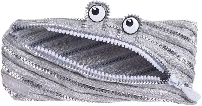 Чехол-карандаш ZIPIT Monster на молнии, (Серебряный) ZP-ZTM-SE-SL серебряный
