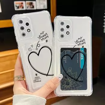 Чехол-карта для iPhone 13 11 15 12 14 Pro Max Samsung A55 S24 S23 S22 Ultra A54 A05S A15 OPPO A15 A77 A16 A17K A54 A3S Redmi 13C 9a 9T Note 13 11 12 iPhone 15 чистый