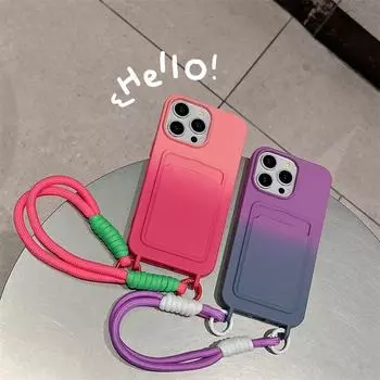 Чехол-карта градиентного цвета Lankline для iPhone 16 Pro Max 15 14 Plus 13 12 11 Samsung S24 23 Ultra Plus S21 FE, защитный чехол от падения Samsung S24 Ultra розовый