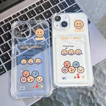 Чехол-карточка для iPhone 11 13 XR 15 14 Pro Max iPhone 12 16 7 8 Plus XS Max Samsung S24 S23 A15 A55 A05 A54 Redmi 12 13C 13 9 с защитой от мультфильмов iPhone 11 чистый