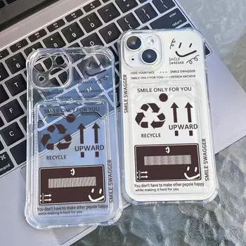 Чехол-карточка для iPhone 11 13 XR 15 14 Pro Max iPhone 12 16 7 8 Plus XS Max Samsung S24 S23 A15 A55 A05 A54 Redmi 12 13C 13 9 с защитой от мультфильмов iPhone 11 чистый