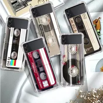 Чехол-кассета с магнитной радиолентой для Samsung Galaxy Z Flip 3 4 5g Funda Z Flip3, прозрачный жесткий противоударный чехол для ПК, чехол для телефона Samsung Z Flip 5G