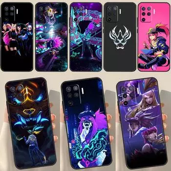 Чехол Kda Kaisa Ahri Akali для OPPO A53 A53S 2020 A5 A9 A31 A52 A72 A94 A74 A54 A83 A91 A93 A16 A15, задний чехол OPPO A5 2020