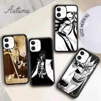 Чехол Kenpachi Zaraki Bleach для телефона iPhone 11 12 13 14 Pro Max mini X XR XS SE 2020 5 6S 7 8 Plus Samsung Galaxy S21 S22 iPhone 6plus