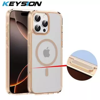 Чехол KEYSION Camera Touch Control Button для iPhone 16 Pro Max 16 Plus для беспроводной зарядки MagSafe, матовый прозрачный чехол for iPhone 16 чистый