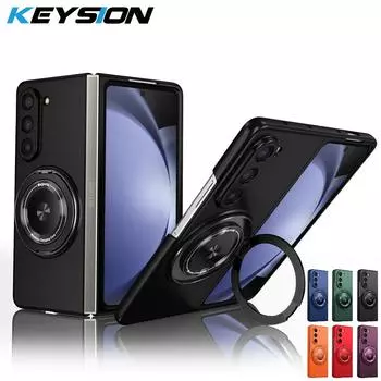 Чехол KEYSION для MagSafe для Samsung Z Fold 6 5 5G, жесткий пластиковый магнитный чехол-подставка для телефона, задняя крышка для Galaxy Z Fold 5 6 5G for Galaxy Z Fold 5 красный