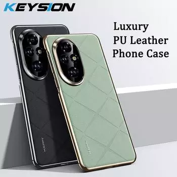 Чехол KEYSION из искусственной кожи с сетчатым узором для HONOR 200 Pro 5G, защита объектива камеры ПК, чехол для телефона для Huawei Honor 200 5G Honor 200 красный