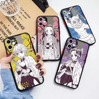 Чехол Kimetsu No Yaiba Anime для iPhone 14 13 12 Mini 11 Pro X XR XS Max 7 8 6 6S Plus SE 2020 2022, мягкий прозрачный чехол на заднюю панель 6p