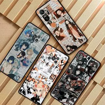 Чехол Kimetsu Yaiba Demon Slayer для телефона Xiaomi Mi Poco X3 NFC X4 M4 M3 Pro F1 F4 F3 GT C40 11T 11 Lite 5G Fundas Black Cover Redmi 10 Power