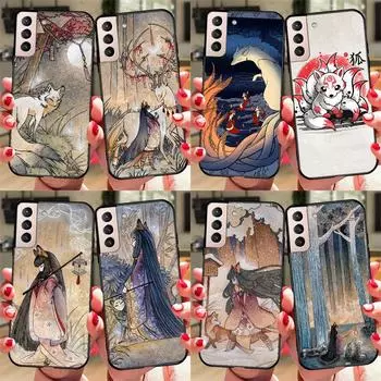 Чехол Kitsune Fox Art для Samsung Galaxy S22 Ultra Note 20 10 S10 S9 S8 Plus S20 S21 FE, чехол для телефона Galaxy S8