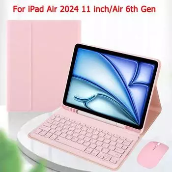 Чехол-клавиатура для iPad Air 11, чехол-клавиатура с держателем для карандаша для iPad Air 6-го поколения, чехол 2024, чехол-подставка для 11 дюймов, Funda IPad Air 11 2024