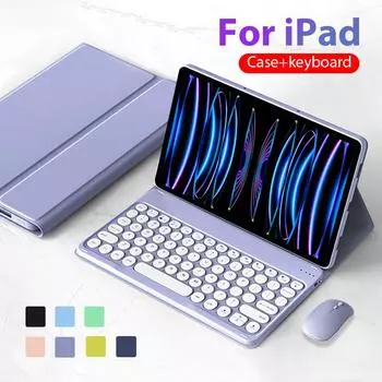 Чехол-клавиатура для iPad Pro 11 12.9 2021 2020 Air 5 4 Funda для iPad 10th 10.9 9/8/7th Generation Mini 6 4 5 Air 3 2 1 10.5 Cover Mini 6 2021