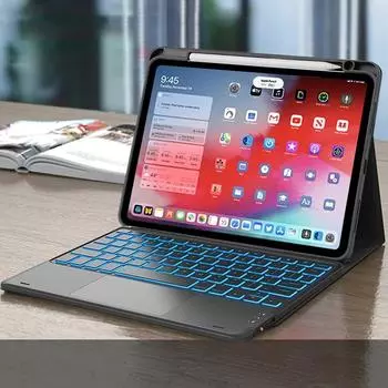 Чехол-клавиатура для iPad Pro 12,9 11, чехол с Bluetooth-клавиатурой для iPad Air 5 Air4 3 iPad 10 9 8 7 Generation Magic Keyboard Case Pro 11in 1 2 3 4th чёрный