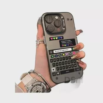 Чехол-клавиатура для iPhone 15 Pro для Apple 14/13/12/11XsMax/Xr/X - Soft Plus, дизайн Laser Tide 7/8