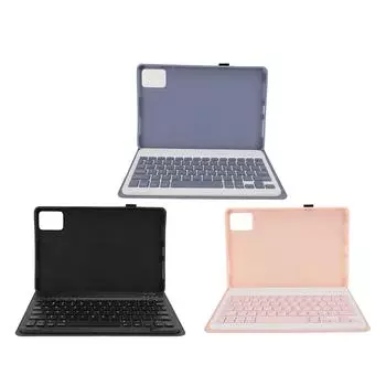Чехол-клавиатура для планшета 11 дюймов, сверхтонкий, легкий, защитный чехол со съемной клавиатурой Bluetooth Black