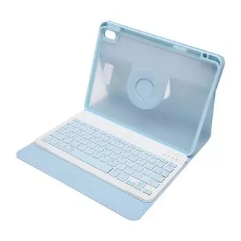 Чехол-клавиатура для планшета, съемный вращающийся чехол-клавиатура, чехол-клавиатура с беспроводной связью Bluetooth синий