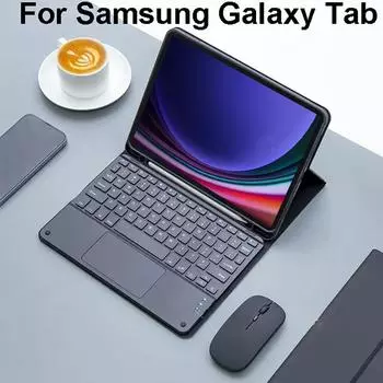 Чехол-клавиатура для Samsung Galaxy S10 Tab A9 Plus, чехол для планшета Tab S8 S9 Ultra S7 S9 FE+ A8 S6 Lite A7 Lite, чехол-клавиатура Magic Tab A9 Plus 11inch чёрный