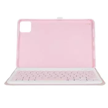 Чехол-клавиатура для Xiaomi для Mi Pad 6 6 Pro 11 дюймов 2023 Многофункциональный чехол для планшета из искусственной кожи розовый