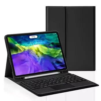 Чехол-клавиатура Fire HD 10 2023 с тачпадом, симпатичные круглые клавиши Чехол для планшета Fire HD 10 2023 13-го поколения с клавиатурой, трекпадом, мышкой 10.1 чёрный