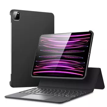 Чехол-клавиатура Japanese Magic Keyboard ESR iPad Pro Keyboard Case Совместимость с iPad Pro дюймов Полностью регулируемая подставка Магнитно-съемный чехол Полностью регулируемый чёрный
