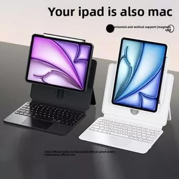 Чехол-клавиатура с магнитным слайдером для iPad для Apple Pro 11 2024 года, новый чехол для планшета Air 6 13 дюймов с управлением треком 10.2 inch