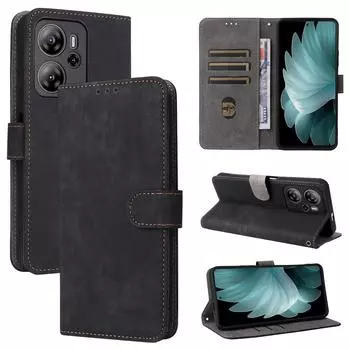 Чехол-книжка для Blackview Oscal Tiger 13 из искусственной кожи с полной защитой корпуса [с блокировкой RFID] for Oscal Tiger 13 чёрный