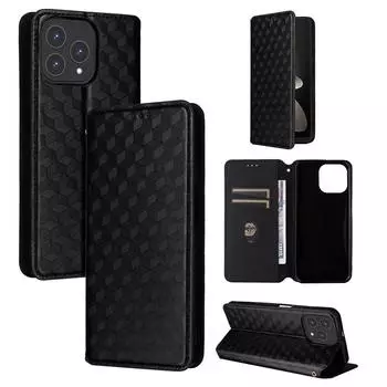 Чехол-книжка для Cubot P80 из искусственной кожи, защитный чехол для телефона, противоударный чехол-кошелек для всей поверхности for Cubot P80 чёрный