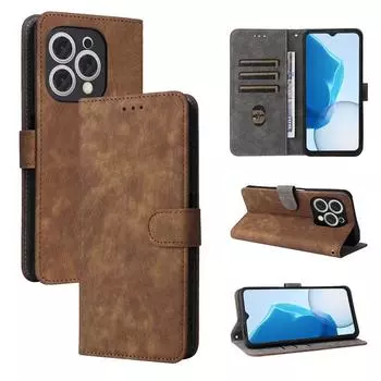 Чехлы-книжки для [Doogee N55 Plus] из искусственной кожи с полной защитой корпуса и функцией [блокировки RFID] Чехлы для телефонов for Doogee N55 Plus чёрный