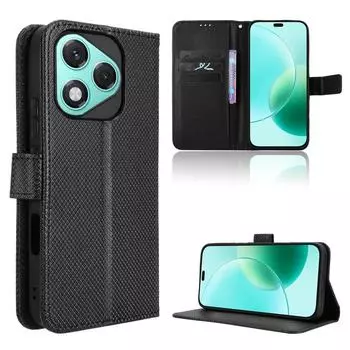 Чехол-книжка для Honor 400 Lite из кожи [Flip Vintage Leather] Кошелек, противоударный, прочный, ретро-чехол для телефона for Honor 400 Lite чёрный