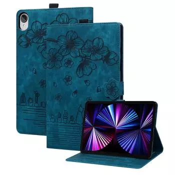 Чехол-книжка для Lenovo Tab P11 Plus 5G TB-J616F TB-J616X TB-J607Z TB-J606F TB-J606L с тиснением Xiaoxin Pad Plus 11 2021 P11 5G TB-J607Z синий