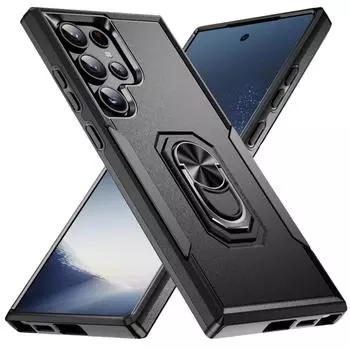 Чехол-книжка для мобильного телефона с защитой от падений для Samsung Galaxy S25 Ultra S24 Plus FE 5G, задняя крышка для Samsung S25 for Galaxy S25 чёрный