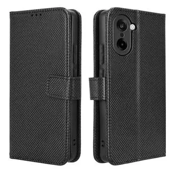 Чехол-книжка для OnePlus Ace 5 Racing Кожаный чехол [Флип Винтажная Кожа] Кошелек Противоударный Прочный Ретро Чехол для Телефона for OnePlus Ace 5 Racing чёрный