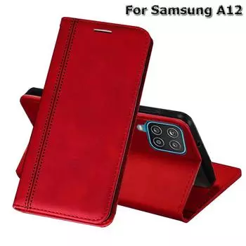 Чехол книжка для Samsung Galaxy A12 Samsung Galaxy A12 красный
