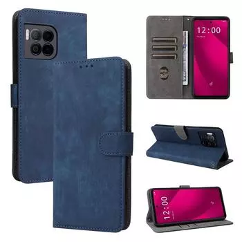 Чехол-книжка для T-Mobile T Phone 2 Pro 5G/Revvl 7 Pro 5G из искусственной кожи с полной защитой корпуса [блокировка RFID] чёрный