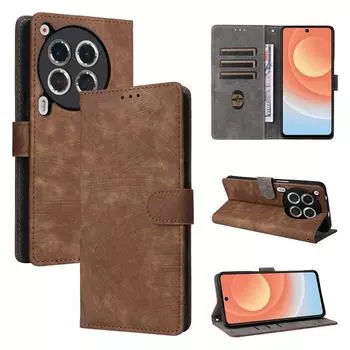 Чехол-книжка для Tecno Camon 30 Premier из искусственной кожи с полной защитой корпуса [блокировка RFID] Чехол-кошелек Tecno Camon 30 Premier чёрный