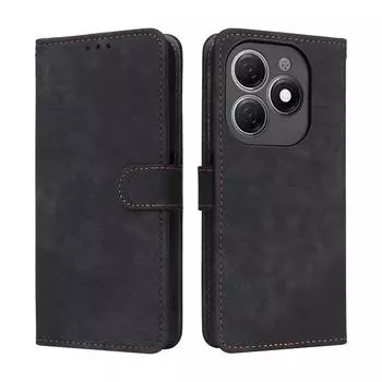Чехол-книжка для Tecno Spark 20 4G из искусственной кожи с полной защитой корпуса [блокировка RFID] Чехол-кошелек for Tecno Spark 20 4G чёрный